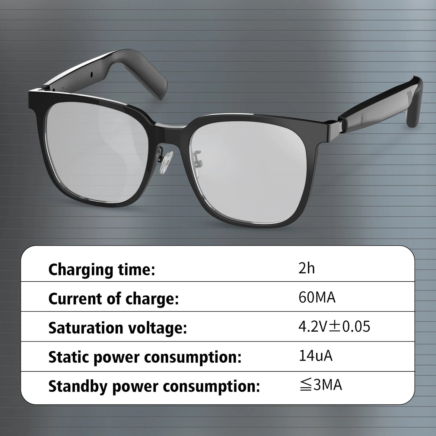 Wireless smart glasses with music playback and wireless calling
