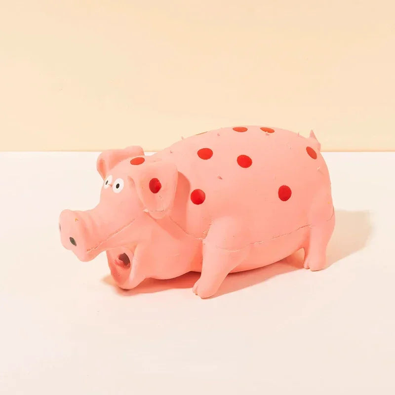 Squeaky Pig Dog Toy Durable Rubber Pig Squeaker Dog Puppy Chew Toys