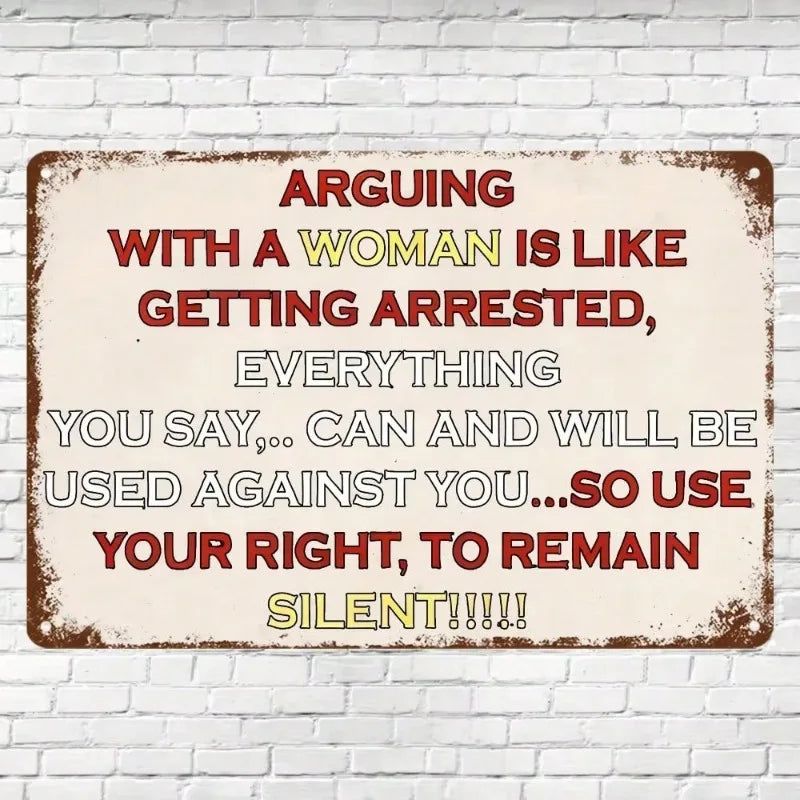 1pc Metal Vintage Sign-Distinctive Humorous Design