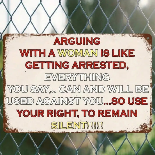 1pc Metal Vintage Sign-Distinctive Humorous Design