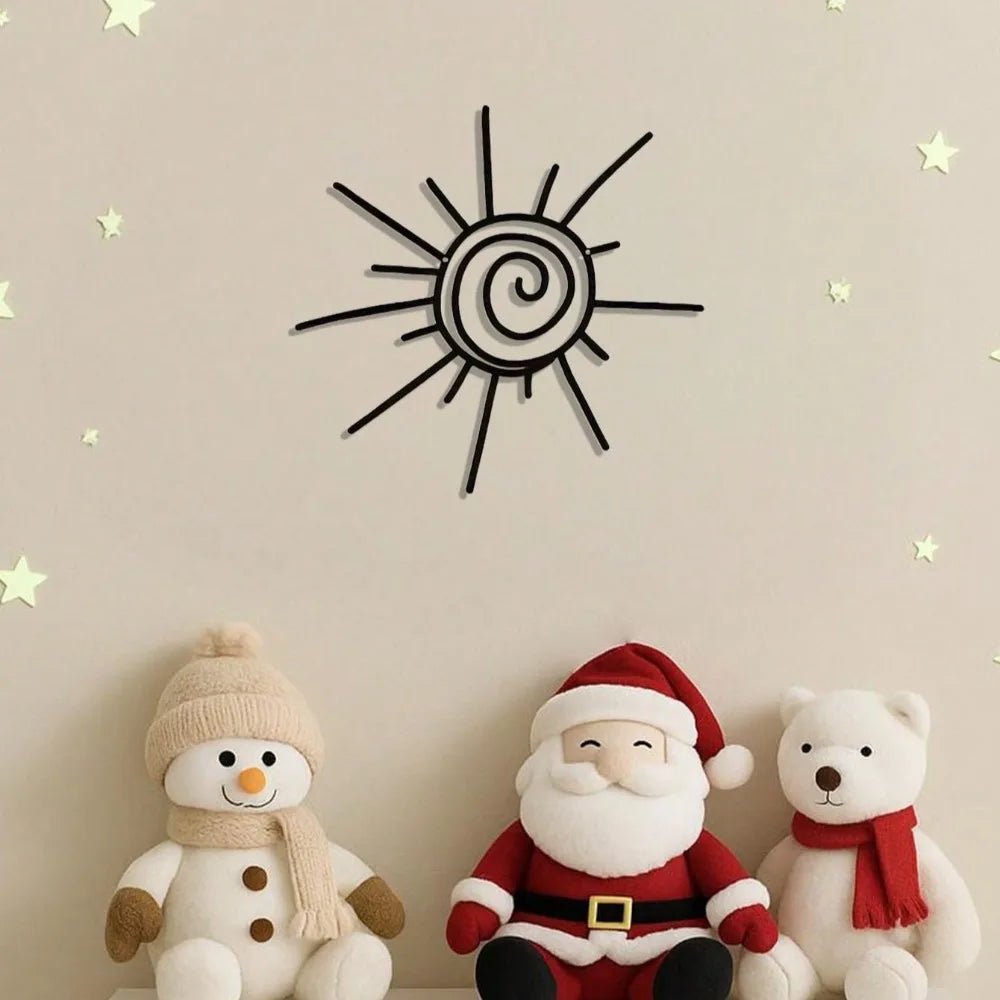 Sunburst Metal Wall Art – Large Bohemian Deco