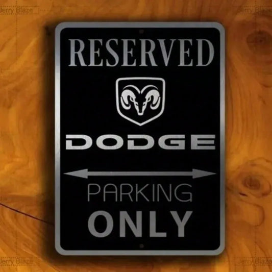 Vintage Reserved Dodge Parking Only Tin Sign Metal Decor