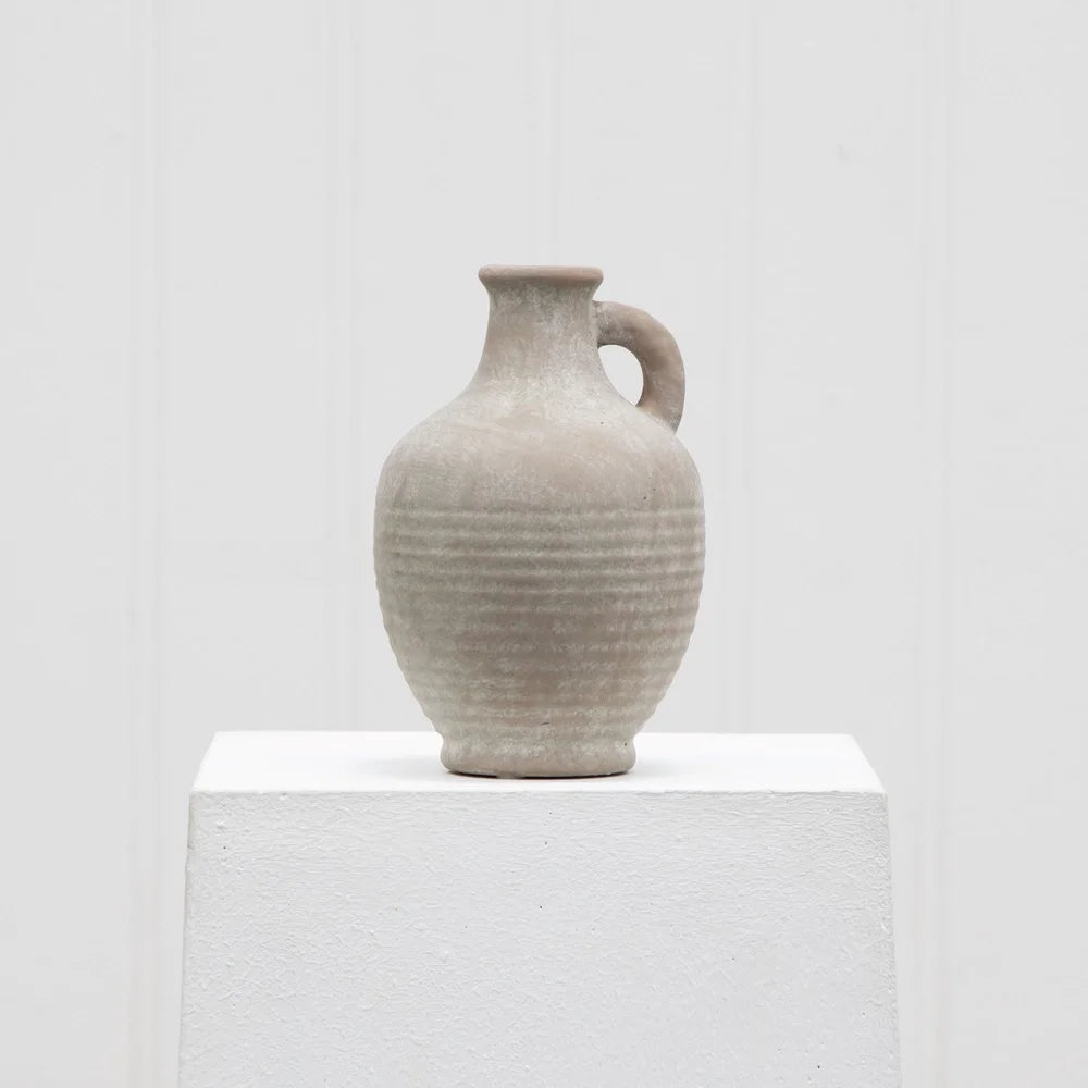 Indoor Ceramic Handled Jug Antique Style European Decor 7 Inch