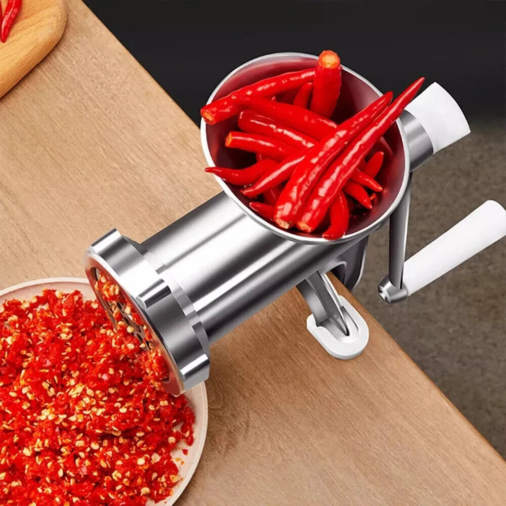 Stainless Steel Manual Meat Grinder, Multifunction Pasta Maker