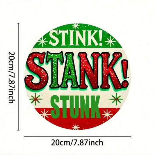 1pc 8" Round Vintage Cat&Moon Metal Sign, Gift,Wall Sculpture