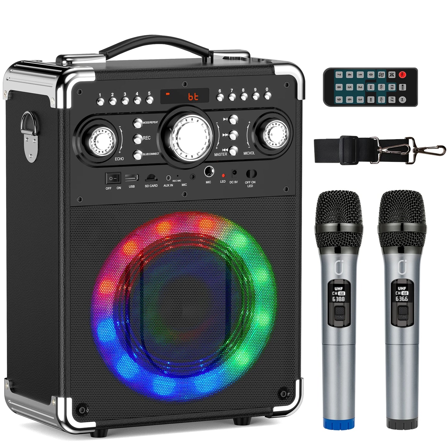 Portable Karaoke Bluetooth Speaker, Suitable for Outdoor Activities, Parties