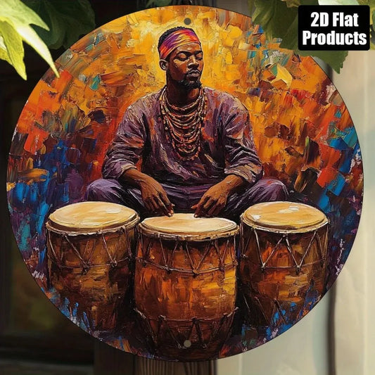 2D flat wall art Decor gift, African home traditional design