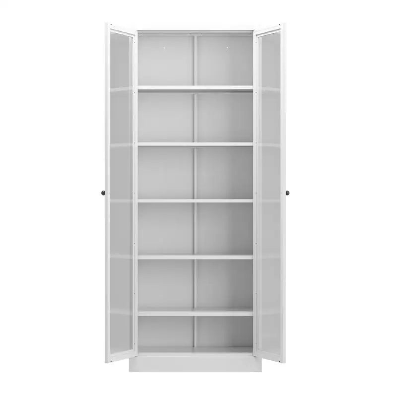 72" Metal Kitchen Pantry Cabinet with 5 Adjustable Shelves