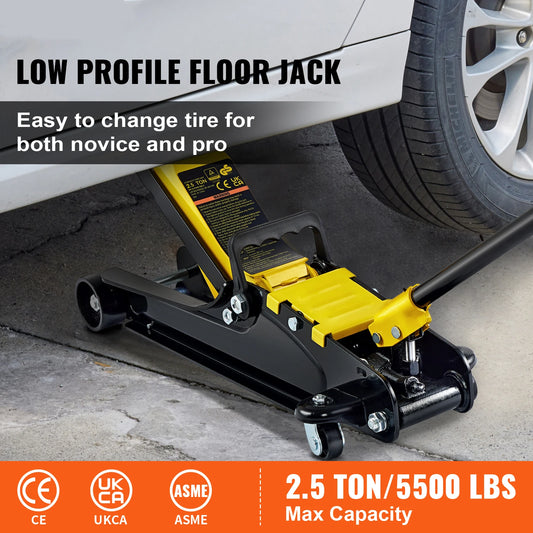 2.5T Floor Hydraulic Jack Pneumatic, Floor Jack Heavy-Duty Steel