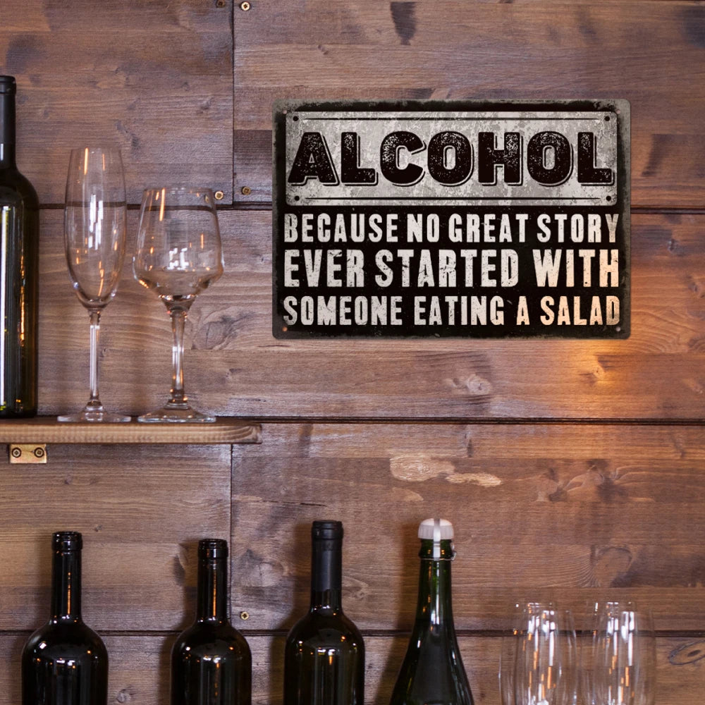 Alcohol Metal Signs Plaque Wall Art f