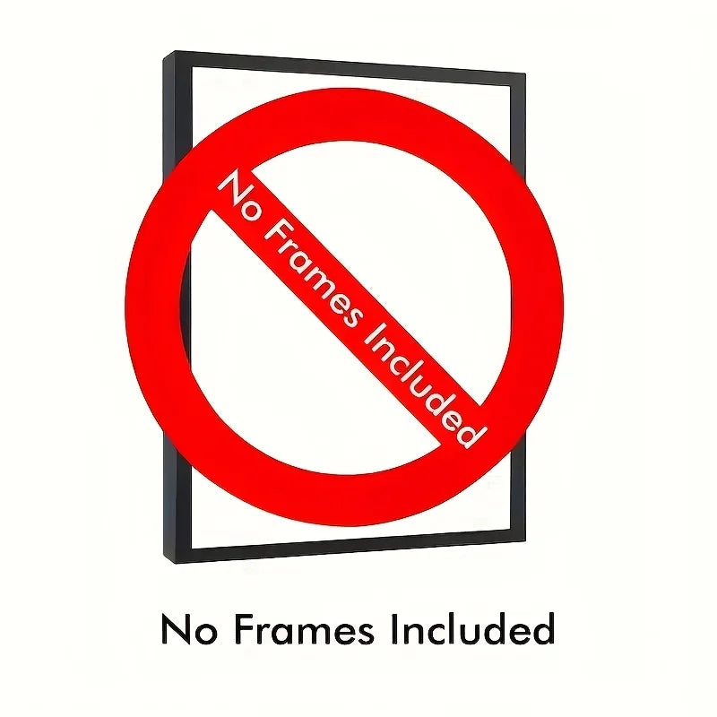 3pcs Art Deco Modern Lion Family Art Print, Large Canvas, Ink on Canvas