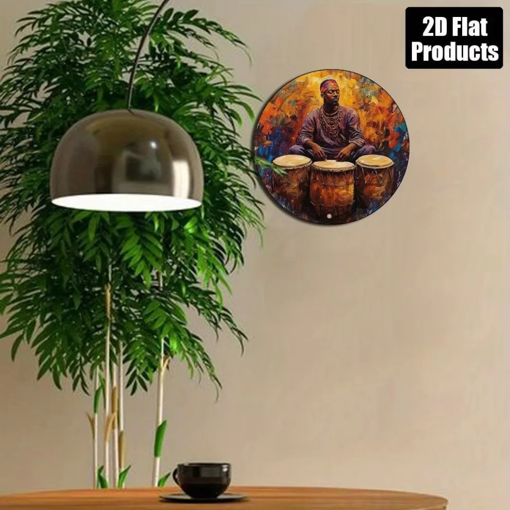 2D flat wall art Decor gift, African home traditional design