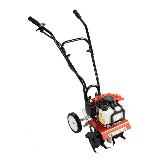 52CC Farm Cultivator Scarifier Garden Tiller Gasoline Tool Soil Loosening 4 Blades 1700W