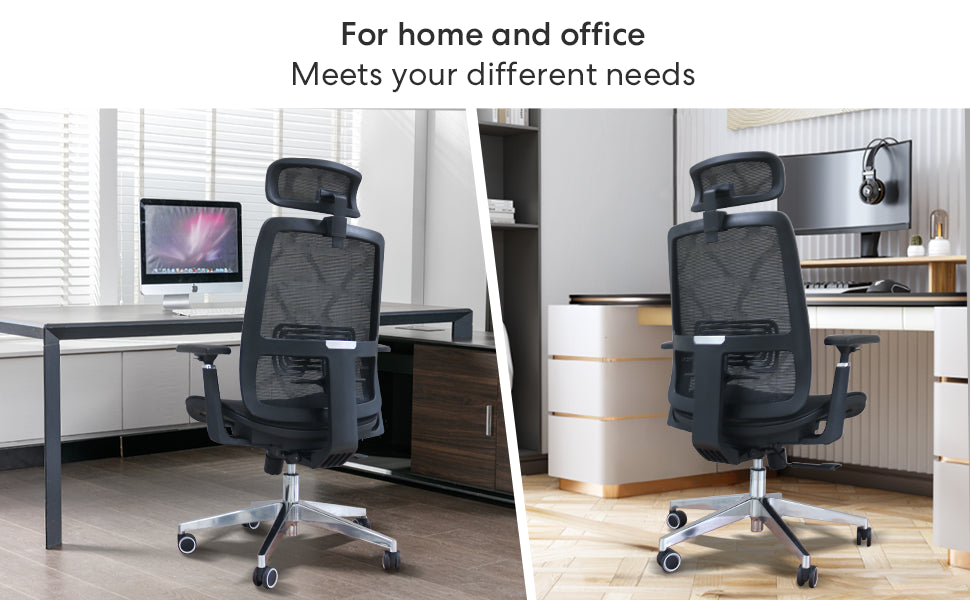 New Ergonomic Adjustable Lumbar Support Chair 120°Tilt High Back with Soft Flip Up Arms