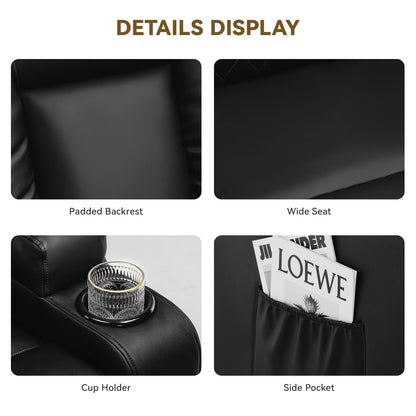 Recliner Chair, Rocking Chair for Adults, Swivel Recliner Heat and Massage