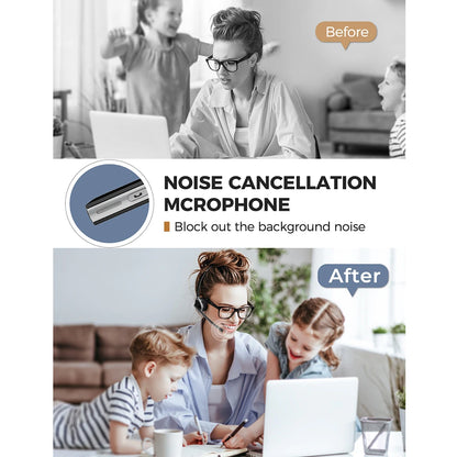 1/2 pack Mpow M5 Bluetooth V5.0 Headset Wireless , Call Headset with Mic