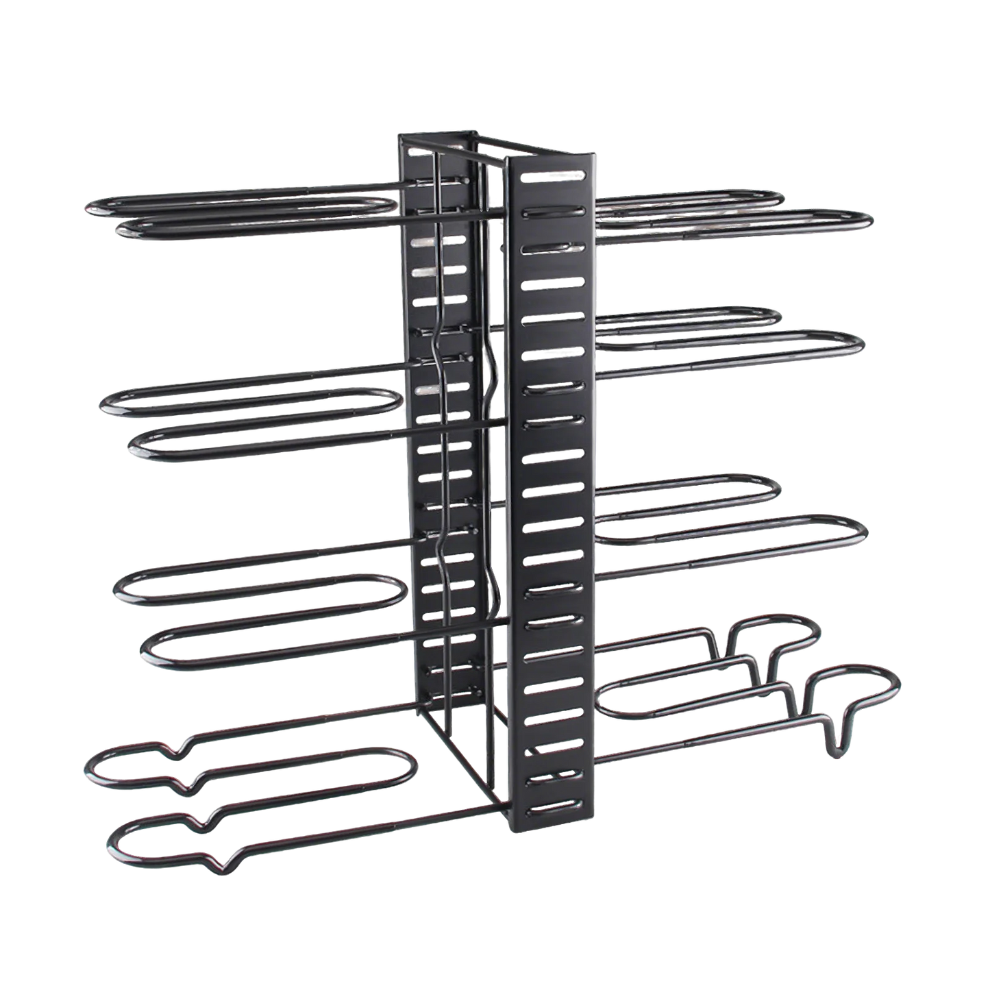 8-Tier Duty Pot Rack Organizer Durable Metal Space-saving Cabinet Holder