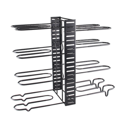 8-Tier Duty Pot Rack Organizer Durable Metal Space-saving Cabinet Holder