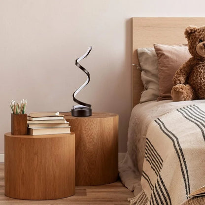 Classic Spiral LED Table Lamp,, Adjustable Arm, Soft Light, Multifunction