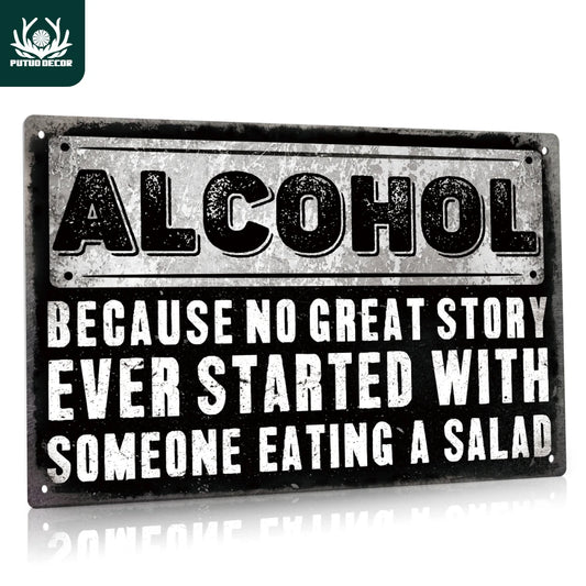 Alcohol Metal Signs  Plaque  Wall Art f