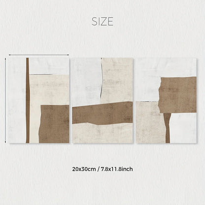 Modern Abstract Geometric Canvas Art Prints Set of 3