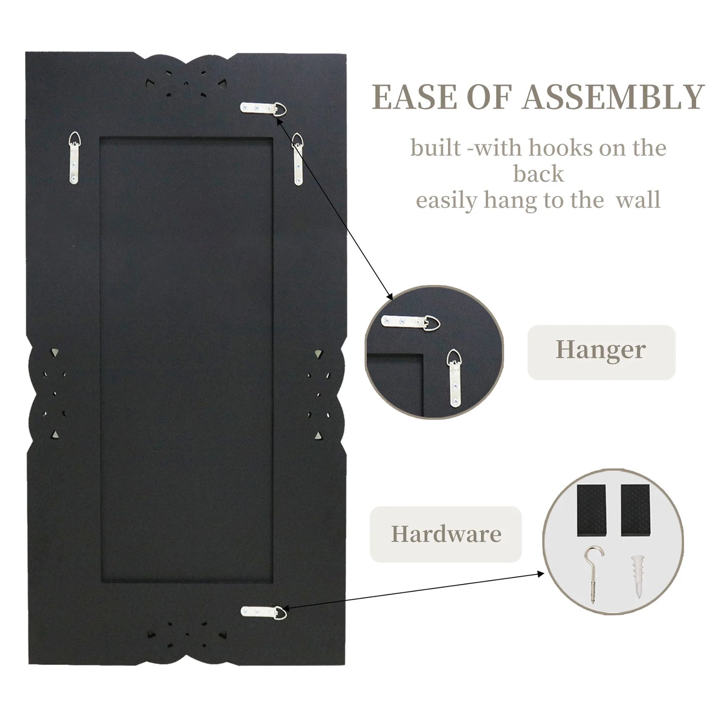 90/100/120CM Large Crystal Crush Diamond Mirror Vanity Silver Decorative