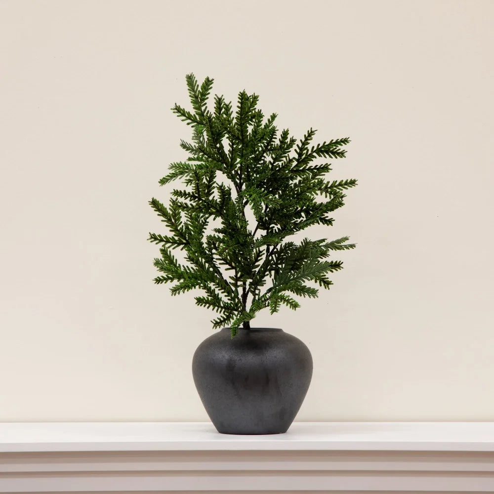 Ceramic Round Urn Vase Fresh Flowers Dried Stems Indoor  Sophisticated Design