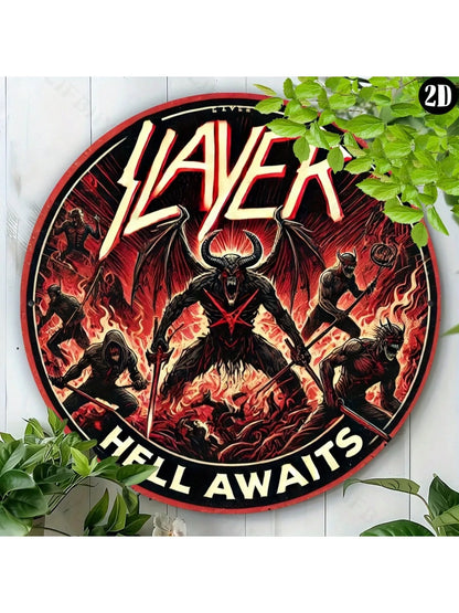 8x8" SLAYER Hell Awaits Metal Sign