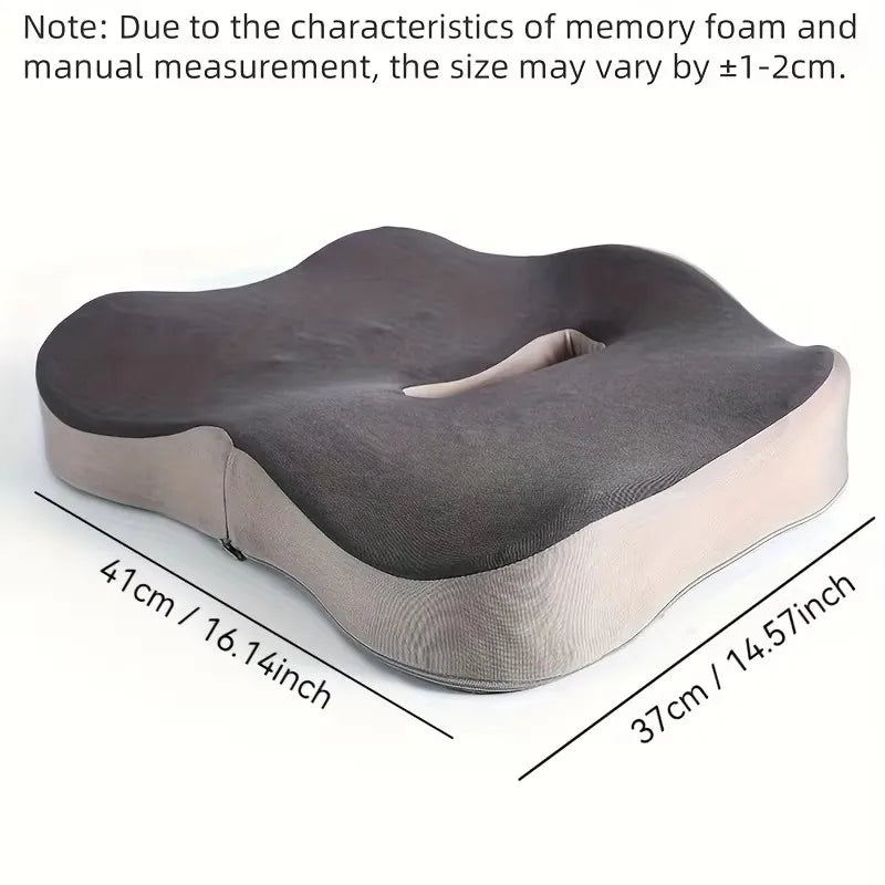 Memory foam seat cushion ergonomic pressure pad