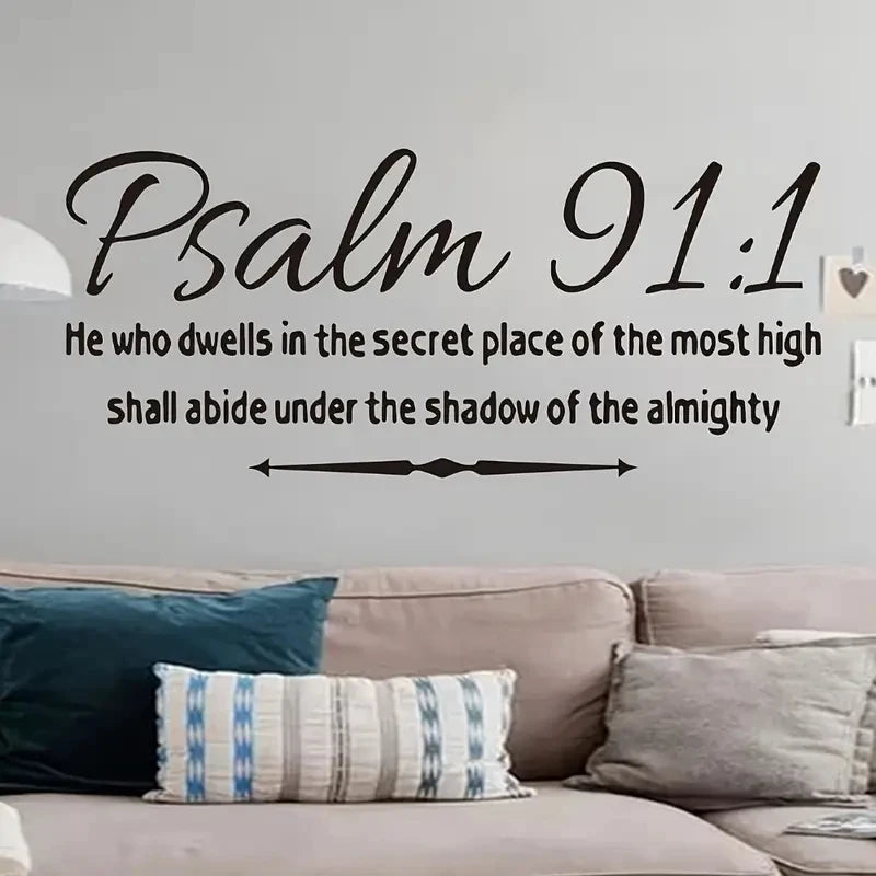 Psalm 91:1 Bible Verses Wall Decals
