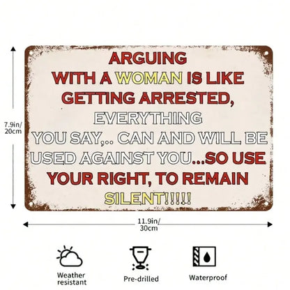 1pc Metal Vintage Sign-Distinctive Humorous Design