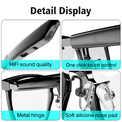 Wireless smart glasses with music playback and wireless calling