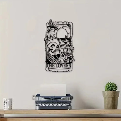 Bohemian-Gothic Metal Skull Wall Art