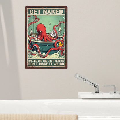 1 Piece Octopus Signs, Metal Decor