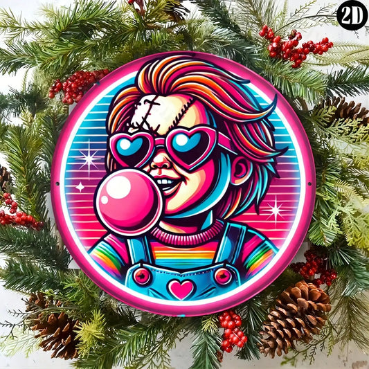 8x8" Chucky Horror Metal Sign,Halloween Gift,Wall Sculpture