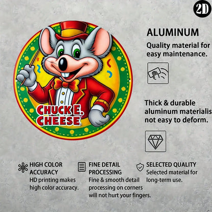 Chuck E. Cheese Metal Sign,Kids Room Decor, Wall Sculpture