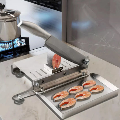 Manual Meat Slicer Bone Cutter Stainless Steele Adjustable Multifunction