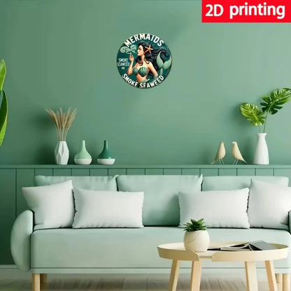 1pc vintage mermaid and seaweed wall art