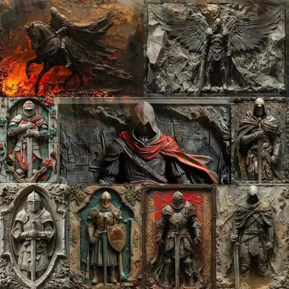 Vintage Metal Knight Assassin Sign