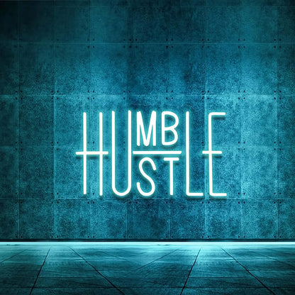 Hustle/Humble LED Neon Sign for Wall Decor,,