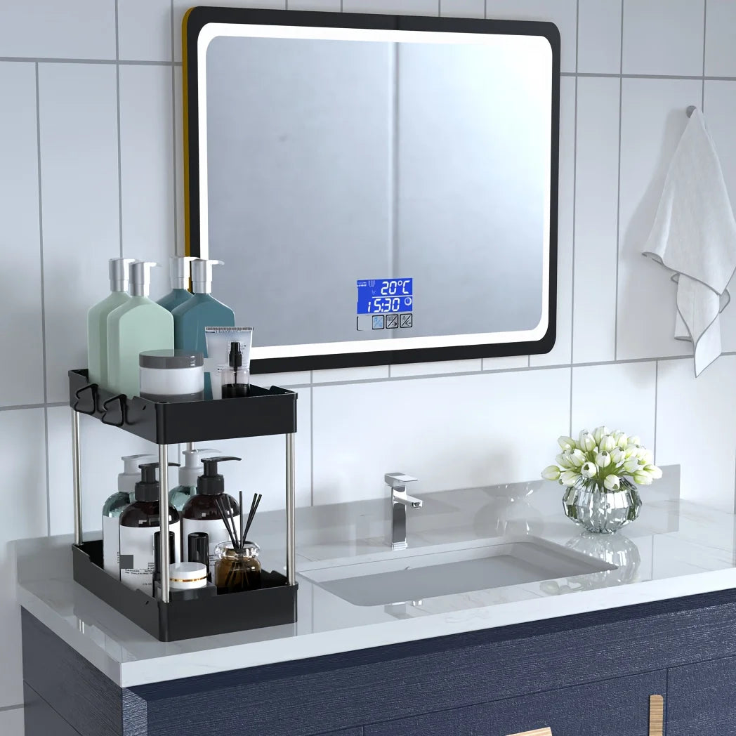 3pcs Under Bathroom Sink Organizers – Countertop Storage Racks for Cosmetics