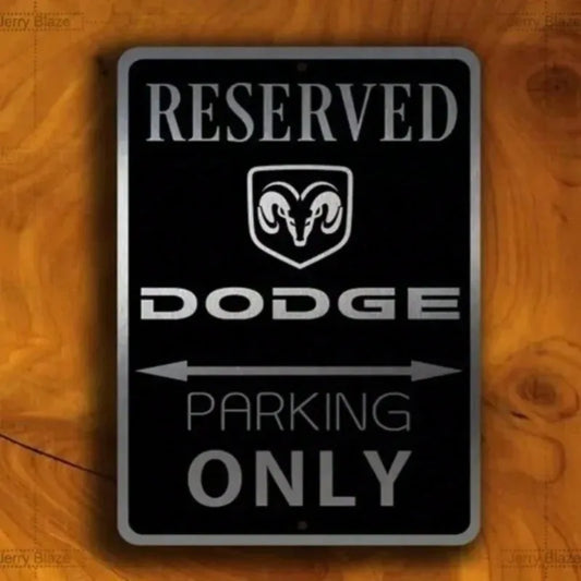 Vintage Reserved Dodge Parking Only Tin Sign Metal Decor