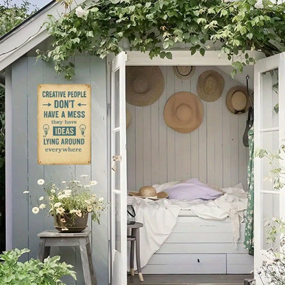 1PC Tin Sign Creative People Quote - Office/Studio Deco