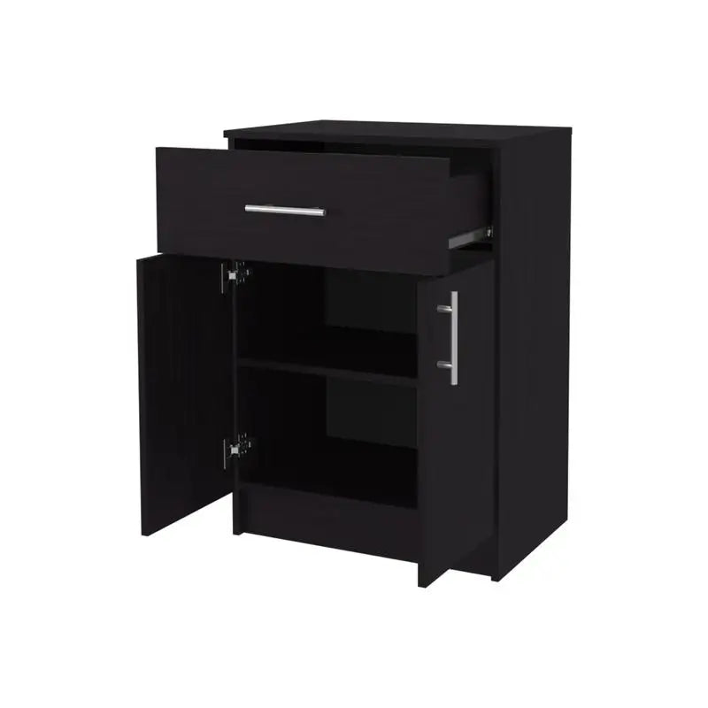 Kitchen Pantry with 2 Doors and 1 Drawer, Wengue Finish