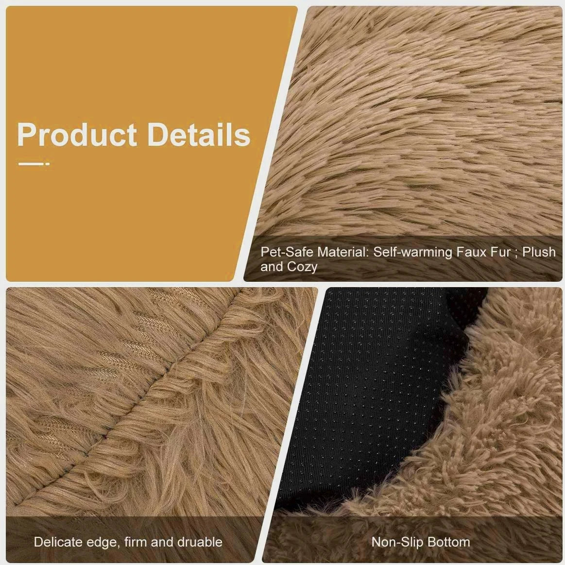 Donut Dog Bed Warm Soft, Bed Cover Washable, Sofa Cushion