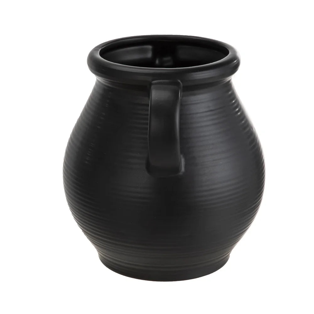 Ribbed Ceramic Vase Antique-Inspired Home Décor