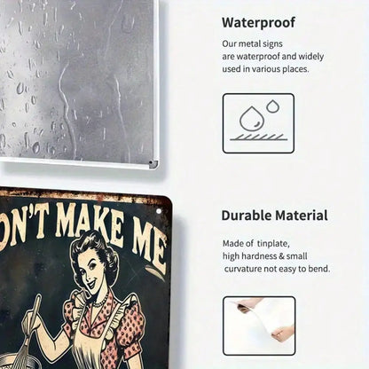 1PC Vintage "Don't Make Me Poison Your Food" Metal Sign