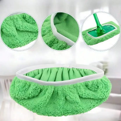 12 Piece Washable Green Mop Cloth, Perfect for Home and Office