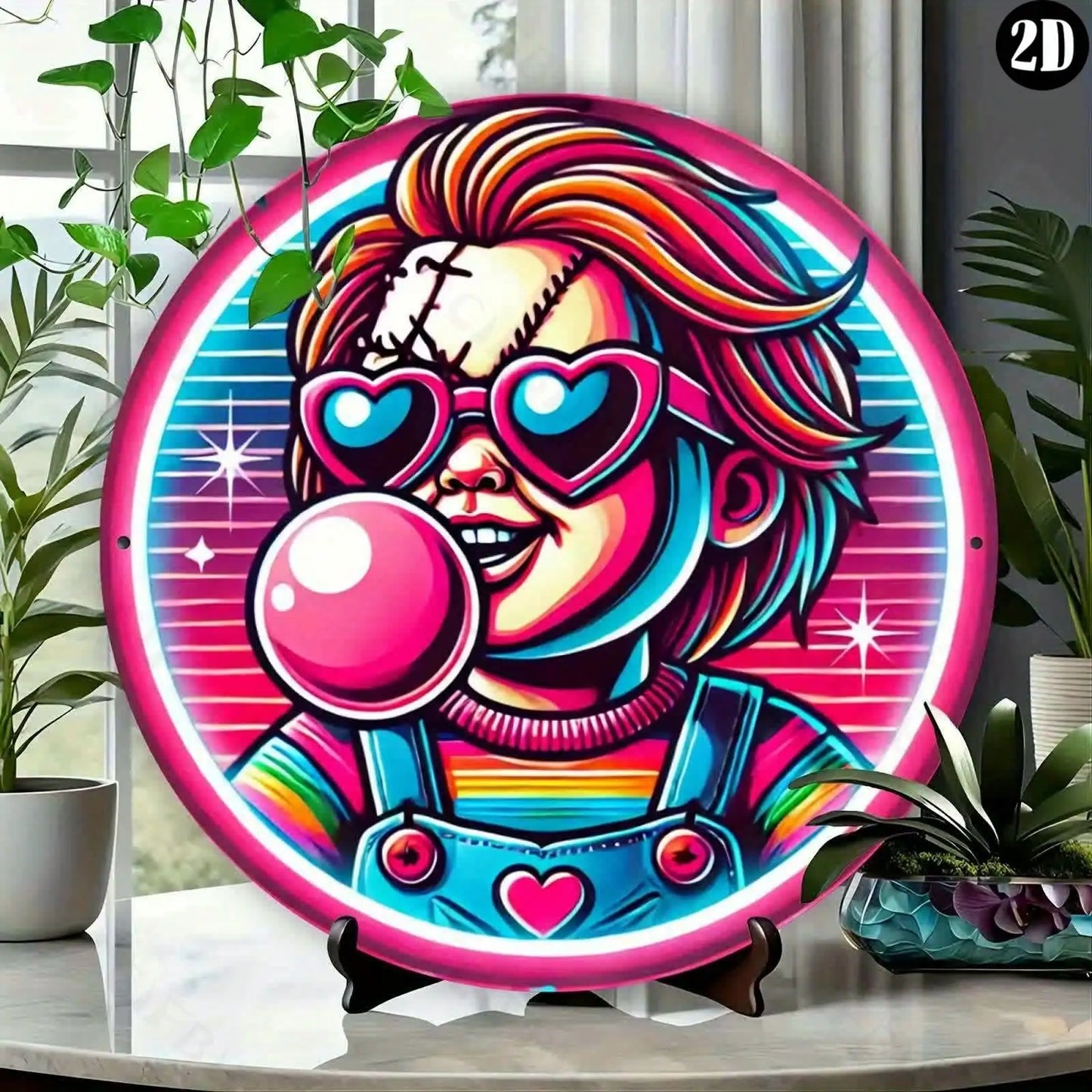 8x8" Chucky Horror Metal Sign,Halloween Gift,Wall Sculpture