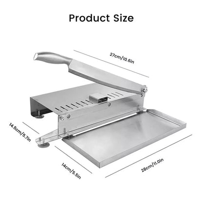 Manual Meat Slicer Bone Cutter Stainless Steele Adjustable Multifunction